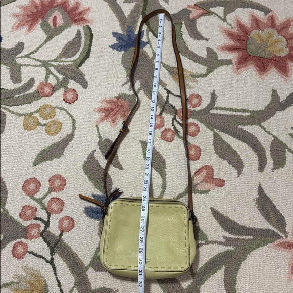 Fossil 1954 Yellow, brown Crossbody Bag, leather, vintage, Y2K, 90s - Picture 11 of 11
